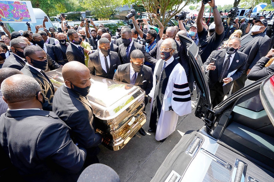 Floyd hailed as cornerstone of a movement at funeral